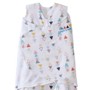 Halo Sleep Sack - Multi Color Triangle SWADDLE 100% COTTON (Size S 3-6 Months)
